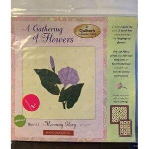 Hancock Fabrics A Gathering of Flowers Morning Glory Block 12 Quilt Kit